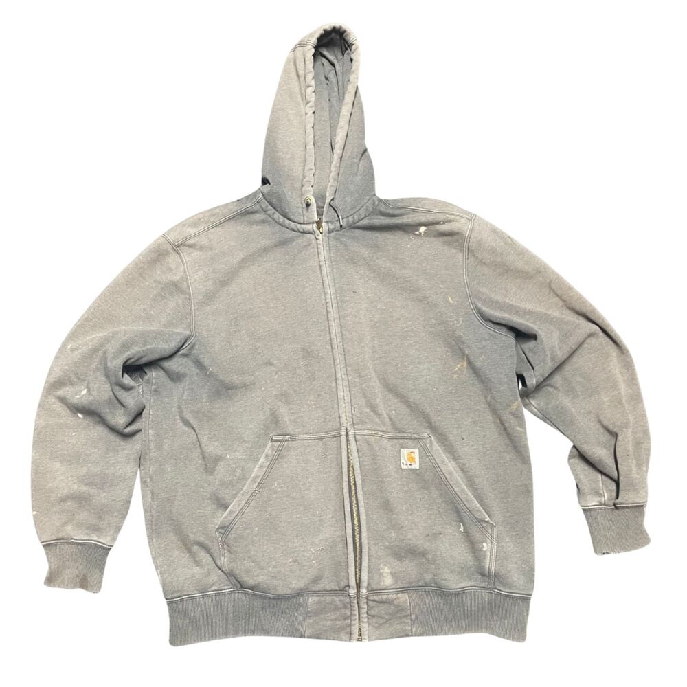 Carhartt Jacket – Men’s XL – Gray Thrashed Hooded Casual
